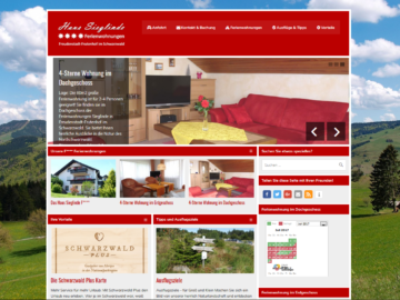 Neue Webseite der Ferienwohnung Sieglinde Schwarzwald
