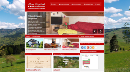 Neue Webseite der Ferienwohnung Sieglinde Schwarzwald